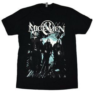 Of Mice & Men 2016 Tour Shirt With Dates Mens Black Shirt New Size Medium